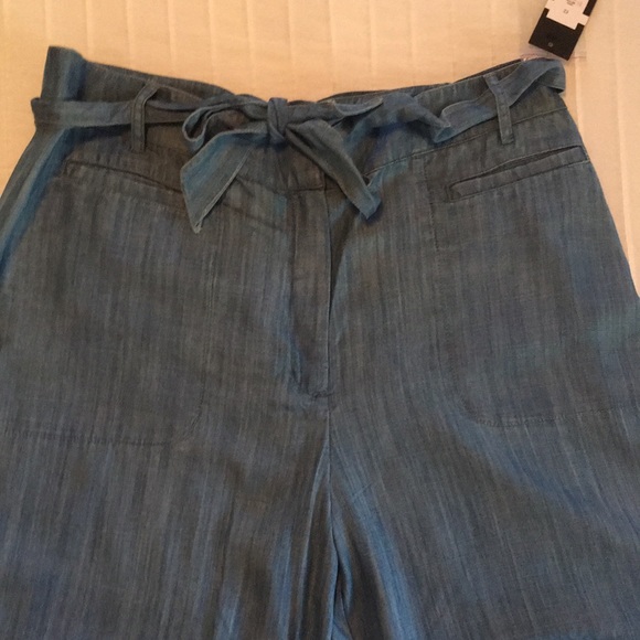 Crown and Ivy chambray wide leg pants - Picture 4 of 8